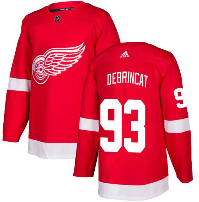 Mens Detroit Red Wings #93 Alex DeBrincat Red Stitched Jersey